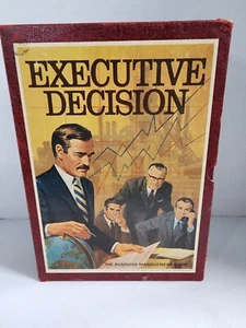 Vintage Executive Decision Board  Game - By 3M 1971 - Complete - Picture 1 of 7