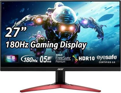 Acer Nitro KG271 M3 27" IPS Gaming Monitor 180Hz 0.5ms - Refurbished - Image 1 of 4