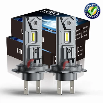 H7 Xenon White LED High/Low Beam Headlight Bulbs 2X For BMW E90 F30 328i 330i Foto 1 de 4