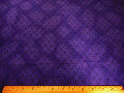 Quilt Fabric 1 3/8 Yard SALE Sm Black Swirls Dk Mottled PURPLE Premium Cotton #C - Image 1 of 2
