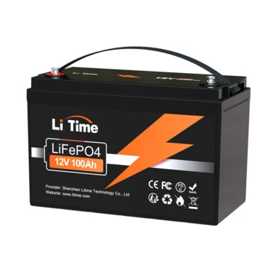 Litime 12V 100Ah LiFePO4 Grade A Lithium Battery for RV Marine Trolling Motor US - Image 1 of 4