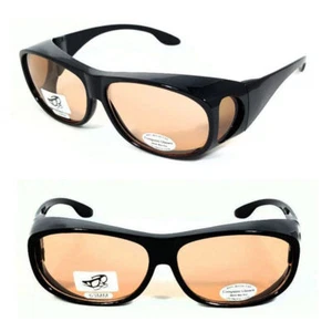 Computer Fit Over Glasses Sunglasses Block Blue Ray UV Protect Anti Reflective - Picture 1 of 2