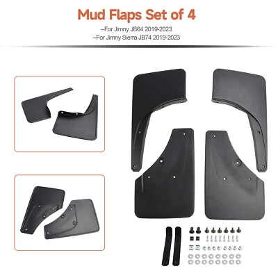 Front and Rear Mud Flaps Fender Mudguard For Suzuki Jimny JB64 JB74 2019-2023 - Image 1 of 4