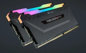 Kit de memoria VENGEANCE RGB PRO de 16 GB (2 x 8 GB) DDR4 DRAM 3200 MHz C16 NEGR - Foto 1 di 1