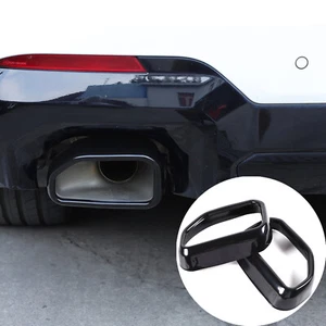 Fits For BMW X3 X4 2022 Rear Exhaust Trim Frame Stainless Steel Black - Picture 1 of 12