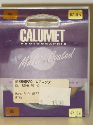 67mm - Calumet 85A  Filter  Multi-coated (by Hoya)     #67n-mnn1 - Image 1 of 2
