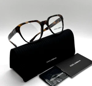 DOLCE & GABBANA DG 3277 3143 Unisex Eyeglasses 53-20-140 Havana 100% Authentic - Picture 1 of 9