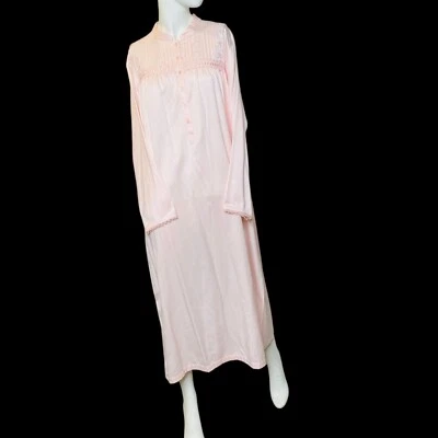 Camisón largo Charter Club íntimo rosa mediano floral modesto de colección abuela Foto 1 de 4