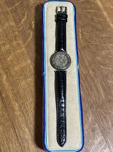 Designer Becky Thatcher Granite Watch With Baby Croc Grain Leather Band - Picture 1 of 14