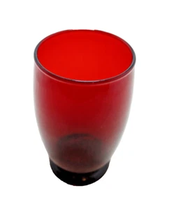 Ruby Glass Glass Small Glass 4.5" High x 2.75" Diameter Rim Vintage - Picture 1 of 5