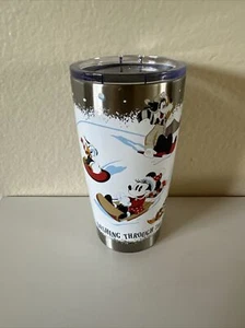 Disney Parks Christmas Mickey Dashing Through the Snow 19oz Tumbler - Picture 1 of 9