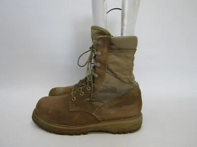 Botas de combate militares con cordones de gamuza tostadas talla 10,5 R para hombre con punta de acero Foto 1 de 4