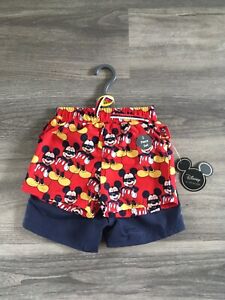 DISNEY MICKEY MOUSE SWIMSHORTS 2 PIECE SET AGE 12-18 MNTH BRAND NEW WITH TAGS