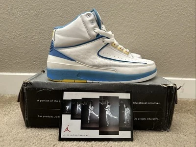 De colección Nike Air Jordan 2 Carmelo 2004 Retro Blanco Azul 308308 141 Talla 9.5 Foto 1 de 4
