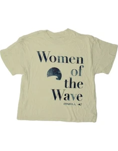 O'NEILL Womens Crop Graphic T-Shirt Top UK 16 Large Green Cotton AY02 - Picture 1 of 3