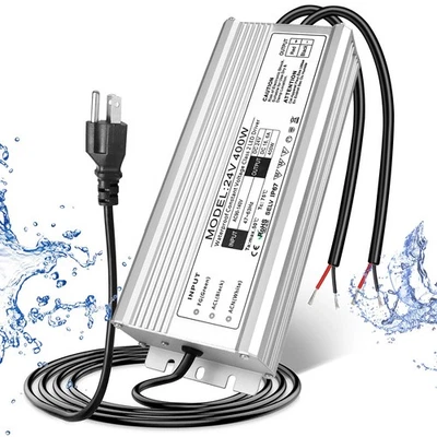 24V 400W LED Power Supply, Waterproof IP67 LED Driver, AC 110V to DC 24 Volt ... - Image 1 of 4
