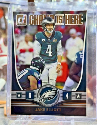 2025 PANINI DONRUSS - CHAMP IS HERE JAKE ELLIOTT EAGLES #CIH-JET - Image 1 of 4
