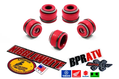 Yamaha YZ426F YZ 400F Kibblewhite RED Viton Valve Stem Seals Seal Set of 5 98-02 - Image 1 of 4
