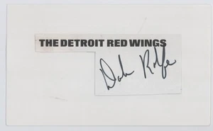 Dale Rolfe NHL VTG Paper Cut Hockey Autograph Index Card Red Wings - Picture 1 of 1