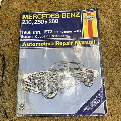 Mercedes-Benz 230, 250 y 280 Haynes 1968-72 manual de reparación automotriz. Foto 1 de 2