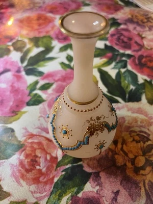 RAVISSANT  VASE SOLIFLORE OPALINE DÉCOR  BIJOU  ANCIEN - Photo 1/4