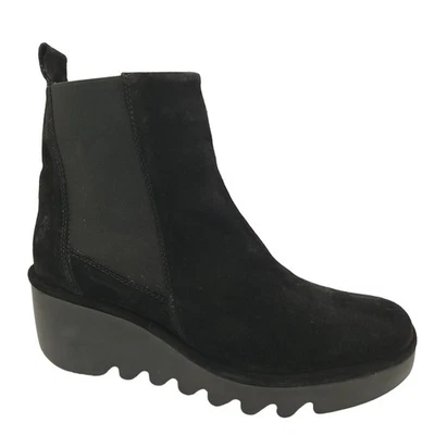  Fly London 长长 Bagu 靴子女式 11 麂皮绒别致舒适奇姆西哥特新品 — 第 1/4 张图片