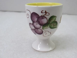 1960's Our Own Import Of  Japan Porcelain Double Egg Cup Hand Painted Fruit - Picture 1 of 8