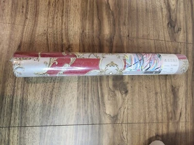 JZ26 Red Luxury Damask Wallpaper Roll Metal Lace Texture Embossed Victorian... - Image 1 of 4