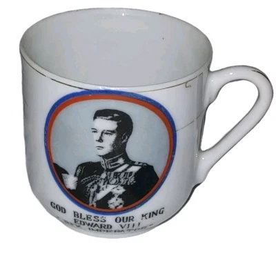 KIing Edward VIII Coronation Mini Mug Souvenir Rex Imperator 1936 JAPAN - Image 1 of 4