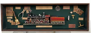 Memorabilia de Cunard Line Rail Road Shadow Box años 70 - Imagen 1 de 7