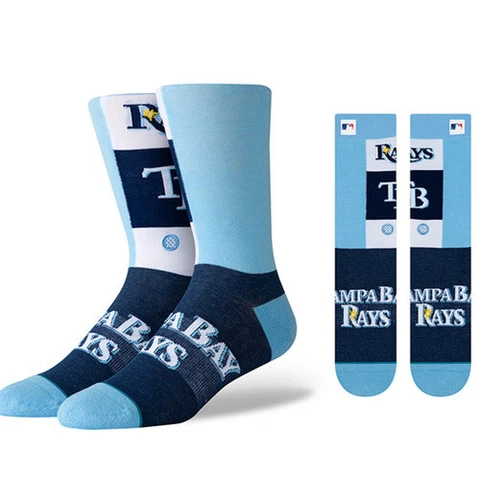Brand New MLB Stance Pop Fly Tampa Bay Rays Baseball Socks (M545B19RAY) M 6-8.5 Cover
