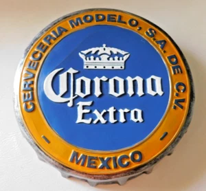 Corona Extra Beer Crown Logo Bottle Cap Wall Decor Sign, 13-Inch Hard Plastic - Bild 1 von 9