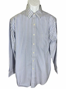 Brooks Brothers 346 Long Sleeve Blue Striped Button Down Shirt Men’s 15.5 (2/3) - Picture 1 of 5