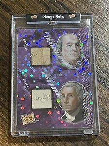 2023 Pieces of the Past Washington Franklin Hand Writing Dual Relic • #358 • 1/1 - Bild 1 von 9