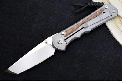 Chris Reeve Knives Large Inkosi LEFT HAND - Tanto - Natural Canvas Micarta - Gla - Image 1 of 4