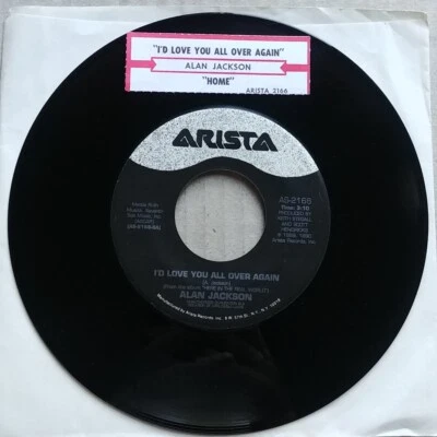 ALAN JACKSON I'd Love You All Over Again 45 7" Record Vinyl 1990 Arista Records - Image 1 of 2
