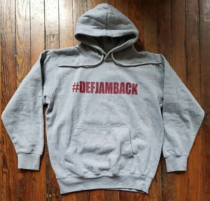 Def Jam Back Recordings Respecting The DJs Since 1984 Gray Hoodie Knight Brand M - Picture 1 of 3