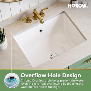 20'' *12.8'' Rectangular Bathroom Sink Undermount Vanity Ceramic Vessel Sink - Picture 1 of 9