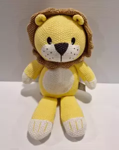 Living Textiles Baby Kids Cotton Knitted Character Toy Plush Leo The Lion 33cm - Picture 1 of 10