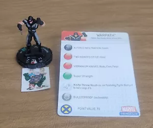 =HeroClix Marvel WEB OF SPIDER-MAN Warpath 028 con tarjeta = - Imagen 1 de 1