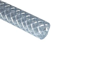 REINFORCED CLEAR PVC BRAIDED HOSE Water Pipe Plastic Air Tubing Various Usage - Picture 1 of 1