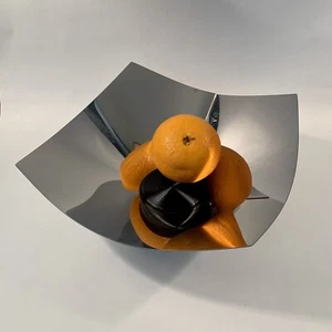 Alessi 7224 Lobo quadratischer Korb/Schüssel, spiegelpoliert SS, Silvio Coppola EUC - Bild 1 von 10