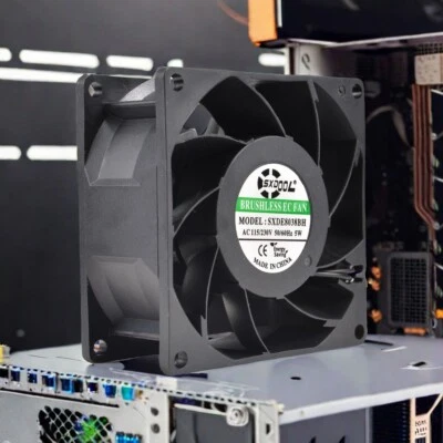 SXDOOL SXDE8038BH EC Fan, 80x80x38mm, 90-270V 115V 230V , 5W, 52 CFM, 3800 RPM - Image 1 of 4