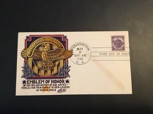 FDC 1946 #940- 37 STAEHLE EMBLEM OF HONOR Cachet 3Cent Stamp USA - Picture 1 of 2