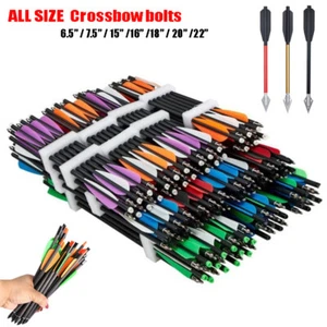 12pcs 6.5"/7.5"/15”/16"/18"/20"/22" Bolts Carbon Arrows HuntingTarget Practice - Picture 1 of 213