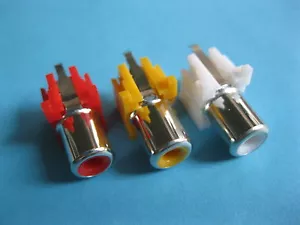 900 pcs AV Pin Jack RCA Female 3 Color Audio Video AV Socket Connector AV-8.4-6 - Picture 1 of 8
