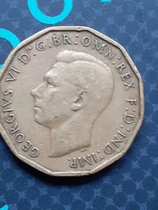 KING GEORGE 6th 3 pence 1944 Rare - Picture 1 of 12