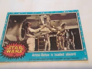1977 Topps Star Wars Ser 1 Blue #48 Artoo-Detoo is loaded aboard - Picture 1 of 2