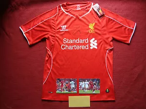 LIVERPOOL LAZAR MARKOVIC AUTHENTIC HAND SIGNED 2014-15 SHIRT JERSEY- SMALL - COA - Picture 1 of 6