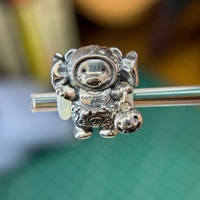 Halloween candy bear sterling silver charm for bracelet bangle - Image 1 of 4